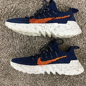 Size 7.5 Mens - Nike Space Hippie 01 Midnight Navy Magma Orange